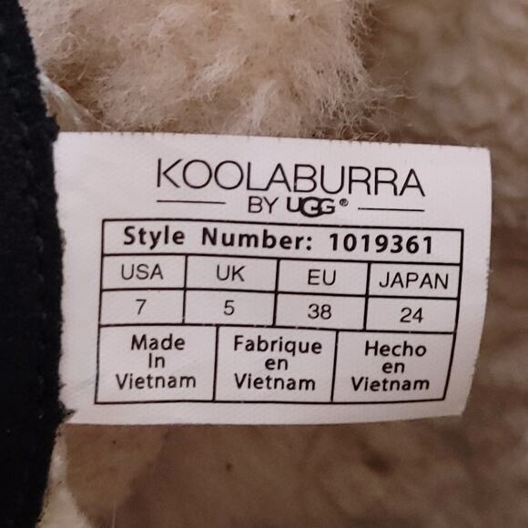 Koolaburra by UGG Shazi Short Boots Faux Fur Lined Suede Black Womens US 7 UK 5 - Picture 7 of 7